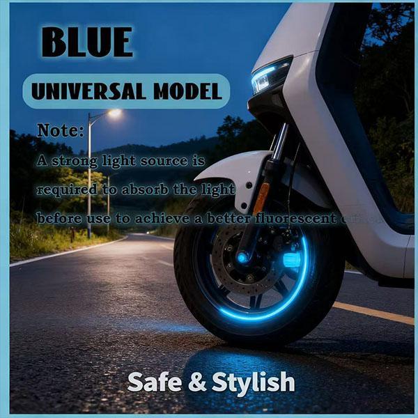 8PCS Luminous Tire Valve Cap Set - Waterproof Air Stem Covers, Universal Fit for Car Bike Motorcycle Wheel Accessories