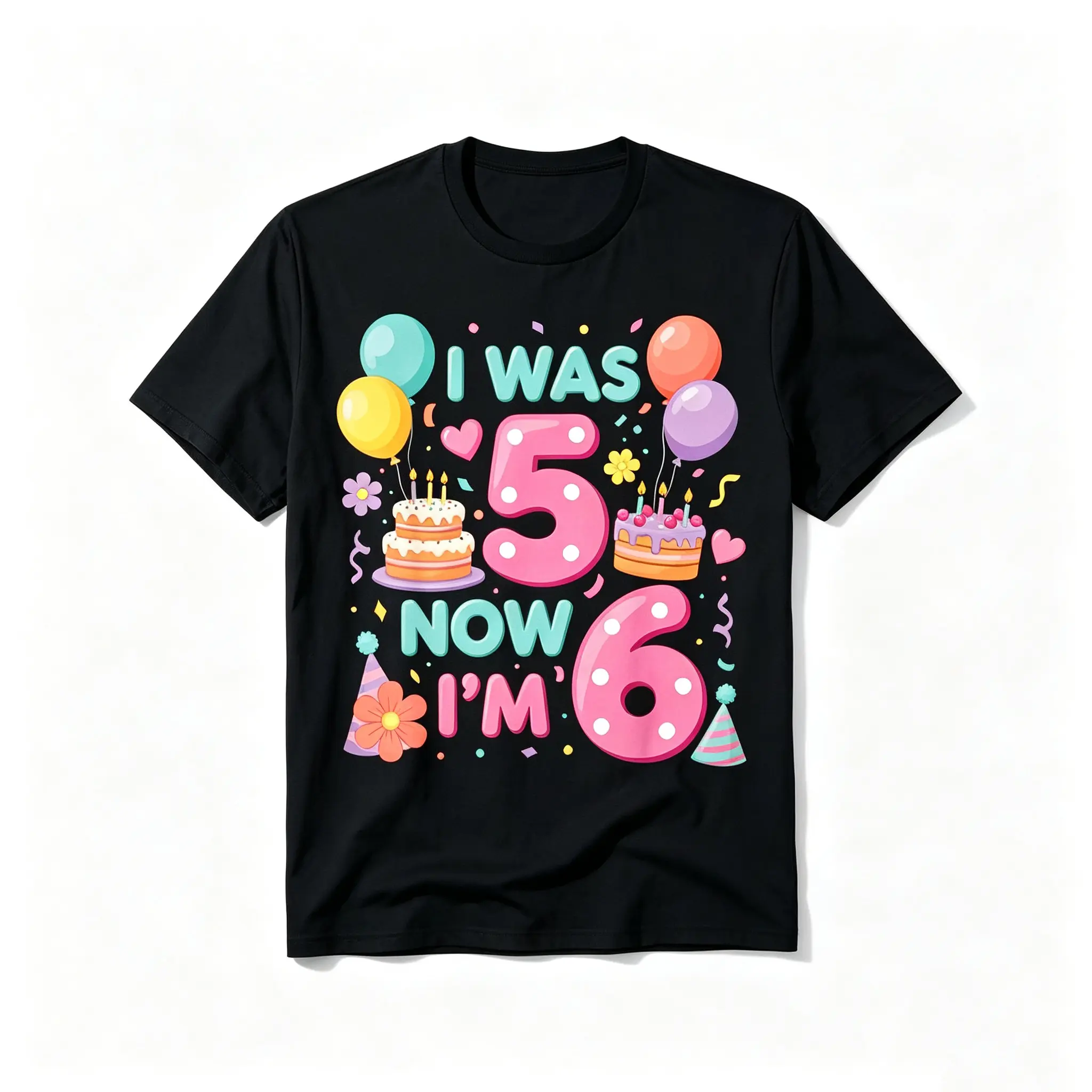 Adults 6th Birthday Graphic Tee, I Was 5 Now I'm 6 Funny Birthday Party Shirt, Men Women Humor Six Birthday Celebration Outfit, Fun Adult Birthday Gift for Him Her, Birthday Gathering Party Novelty Top, Casual Birthday Theme Present