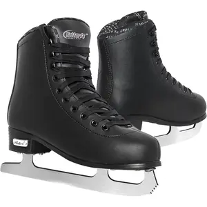 Women's Figure Ice Skates with Stainless Steel Blade - High Top Lace Up for Ankle Support - Indoor Outdoor Ice Skate Shoes Sizes 6-11