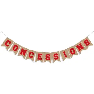 Concessions Banner, Concession Stand Banner Sign for Baseball Party Decorations,  Party Decor, Movie Night Snack Table, Tailgate, Birthday  Shower Supplies