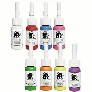 Fluorescent Tattoo Kit - 0.17oz/bottle, Tattoo Glow-in-the-Dark Ink Kit - Suitable For Beginners And Tattoo Artists - Can Be Used As A Gift, Tattoo Ink