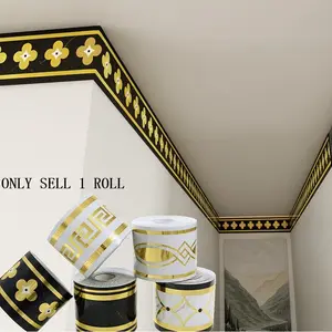 1 Roll, 3.94in*196.85in Self-Adhesive Baseboard Stickers are easy to tear and apply, and also easy to clean. Suitable for door frames, living room and floor protection strips, TV background walls, and bathroom wall stickers.