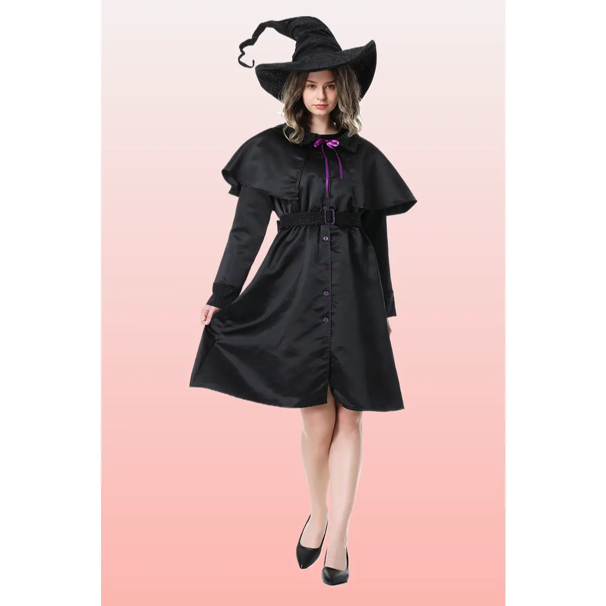 Halloween Wizard Robe Costume Magician Outfit Parent-child Witch Matching Dress Up For Show
