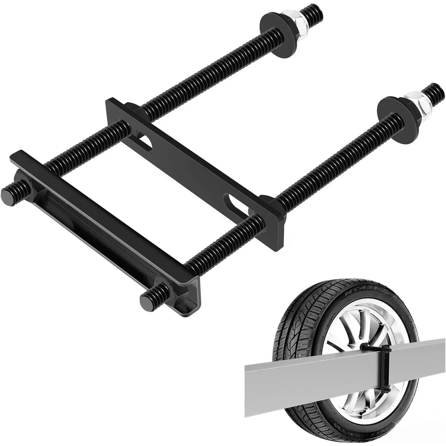 Universal Trailer Spare Tire Mount Wheel Bracket Accessories for Utility Trailer Boat Fits Most Tires