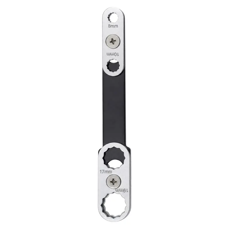 1pc Dual Head Wrench, Rotatable Head Design, Open End/hex Options, 10-19mm Sizes, Professional Tool for Home Repair & Industrial Use