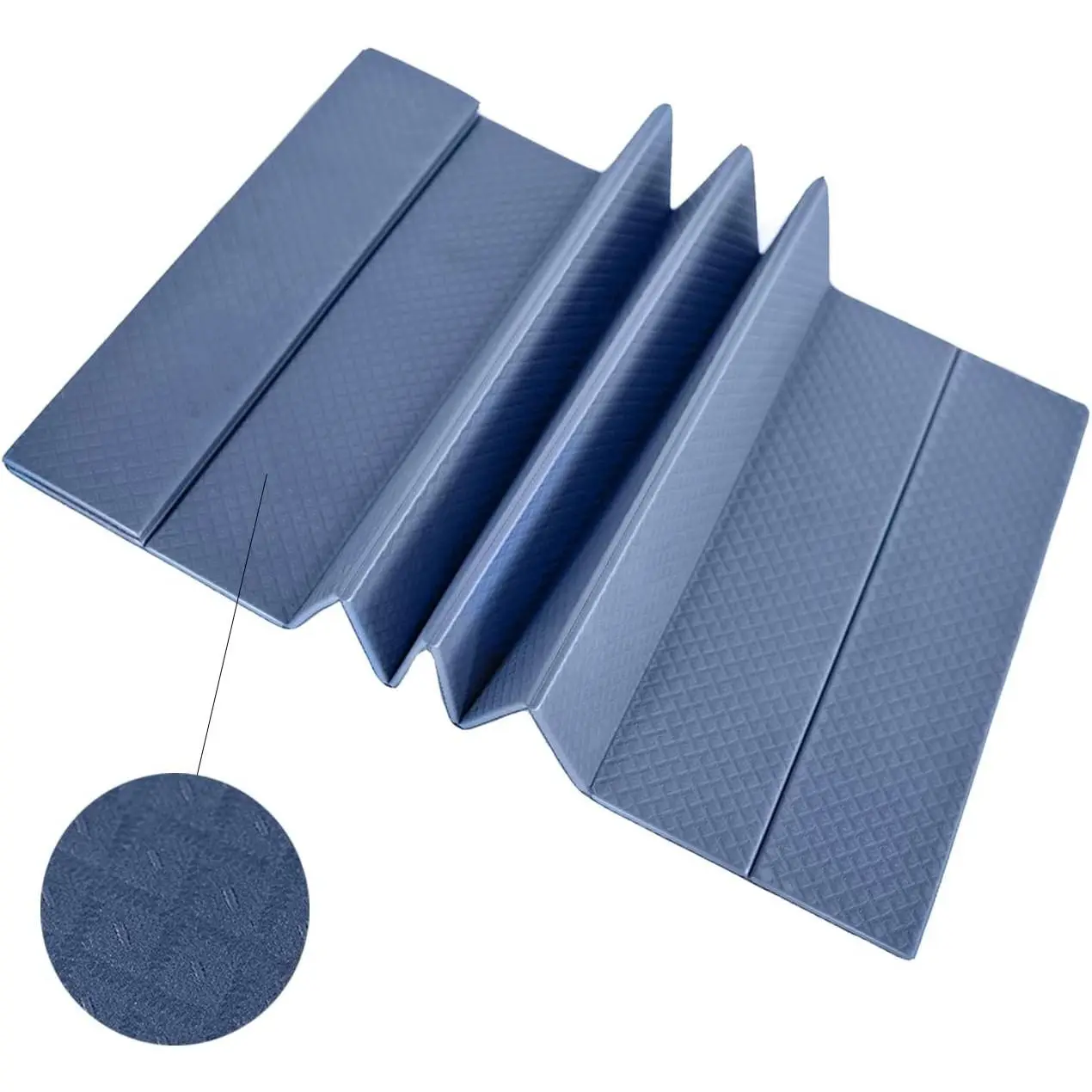 Foldable Yoga Mat with Yoga Carrying Strap - Nonslip, Lightweight, and Portable 1/4” Inch Thick Workout Exercise Mat -  for Easy Storage and Travel
