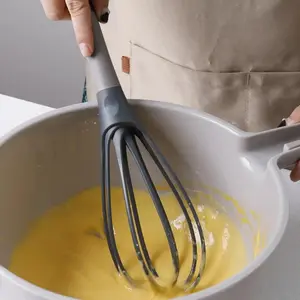 Compact Handheld Rotary Egg Whisk Ergonomic Beater with Foaming Wires for Cake Batter Mixing and Cream Blending
