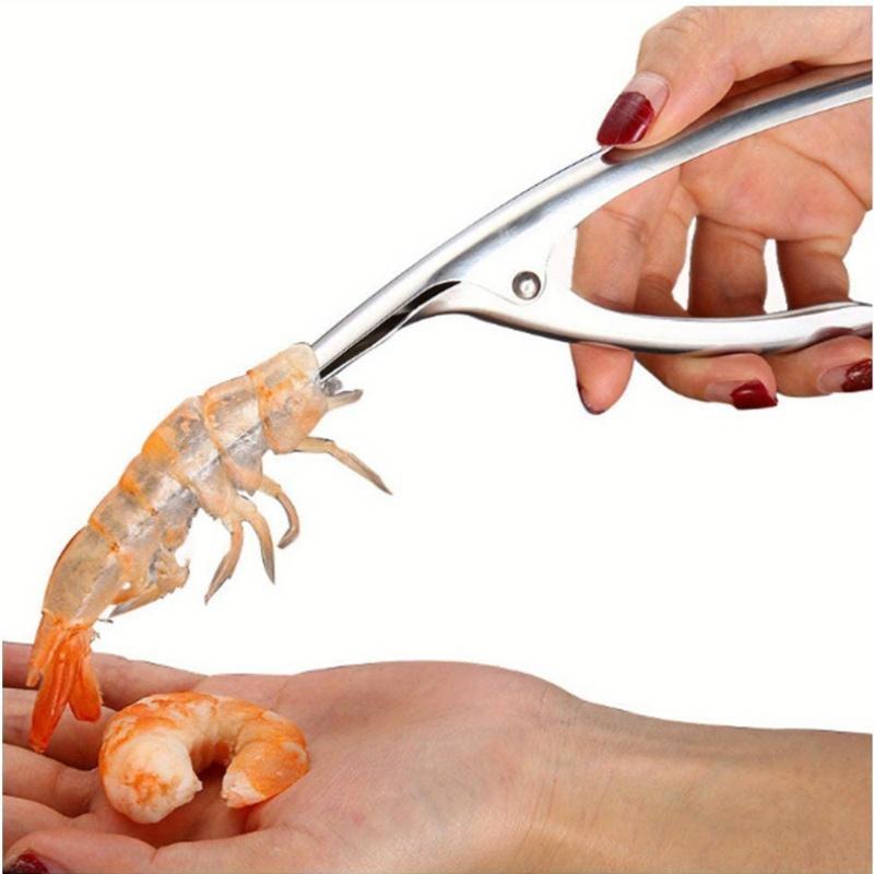 A New Stainless Steel Shrimp Peeling Tool, a Professional Device for Cleaning Shrimp And Removing Intestines, a High-End Seafood Shelling Cleaner, Creative Kitchen Tweezers, Suitable for Lobsters And Crabs, a Lobster Intestine Remover