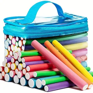 42-piece flexible curling rods hair twisting soft rods hair curler set - heatless foam rollers for short and long hair, wave styling, suitable for adult men and women, easy to use and perfect for styling, curlers, styling tools, smooth design,