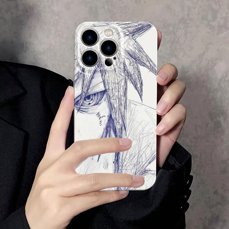 Viral Aesthetic Popular NARUTO Lovers Sasuke Sakura Phone Case for iPhone 11 12 13 14 15 16 17 Pro Max Plus Naruto White Film Cartoon shockproof Cover