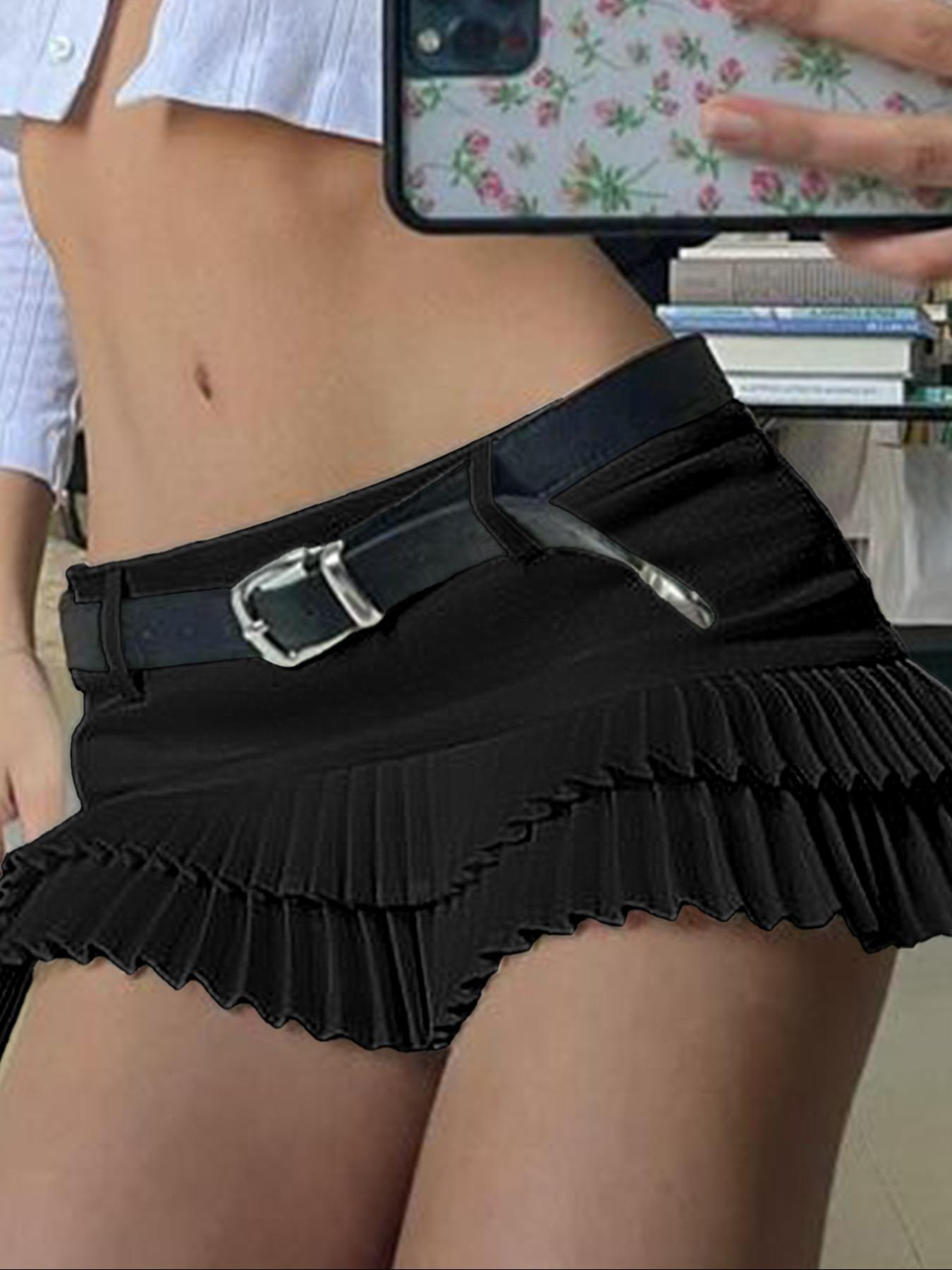 Women's Solid Color Pleated Skirt (without Belt), Casual Fashionable Skirt for Daily Wear, Ladies Bottoms for All Seasons Women's Solid Color Pleated Skirt (without Belt), Casual Fashionable Skirt for Daily Wear, Ladies Bottoms for All Seasons