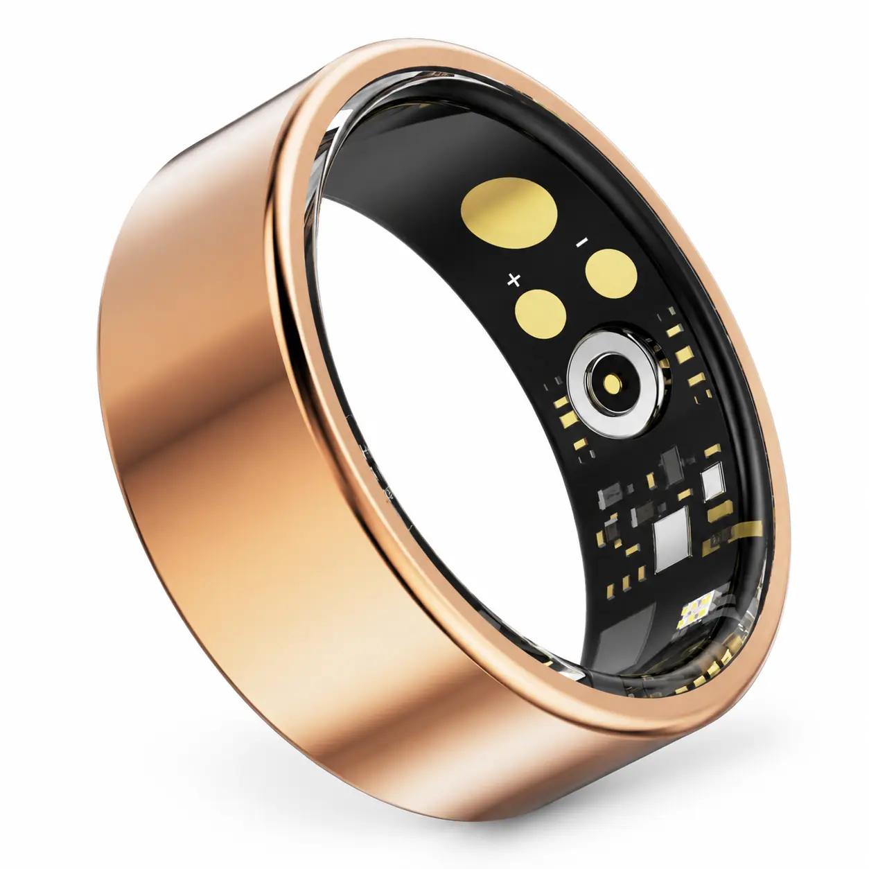 Smart Ring with Screenless Titanium Build, Advanced SpO2 & Heart Rate Sensor Array, Sizes 7-12, Android-Compatible, for Men & Women Fitness & Wellness Tracking, Waterproof Wearable Tech with Sleep & Activity Monitoring