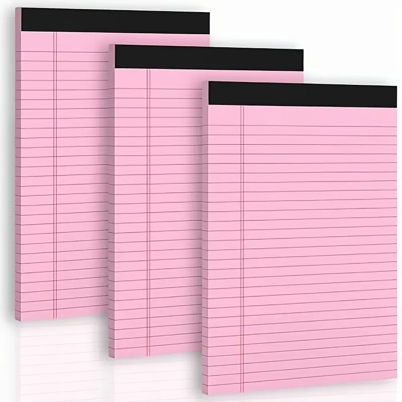 3Pcs legal pad wide horizontal A5 Notepad note pad lined with paper (30 pieces per notebook) double-sided printed color legal pad is suitable for home, office and school, Office Stationery Supplies