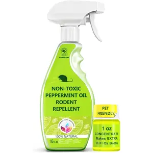 Peppermint Oil Spray for Mice and Rats 2 Bottle Value - 16oz + 1oz Concentrate