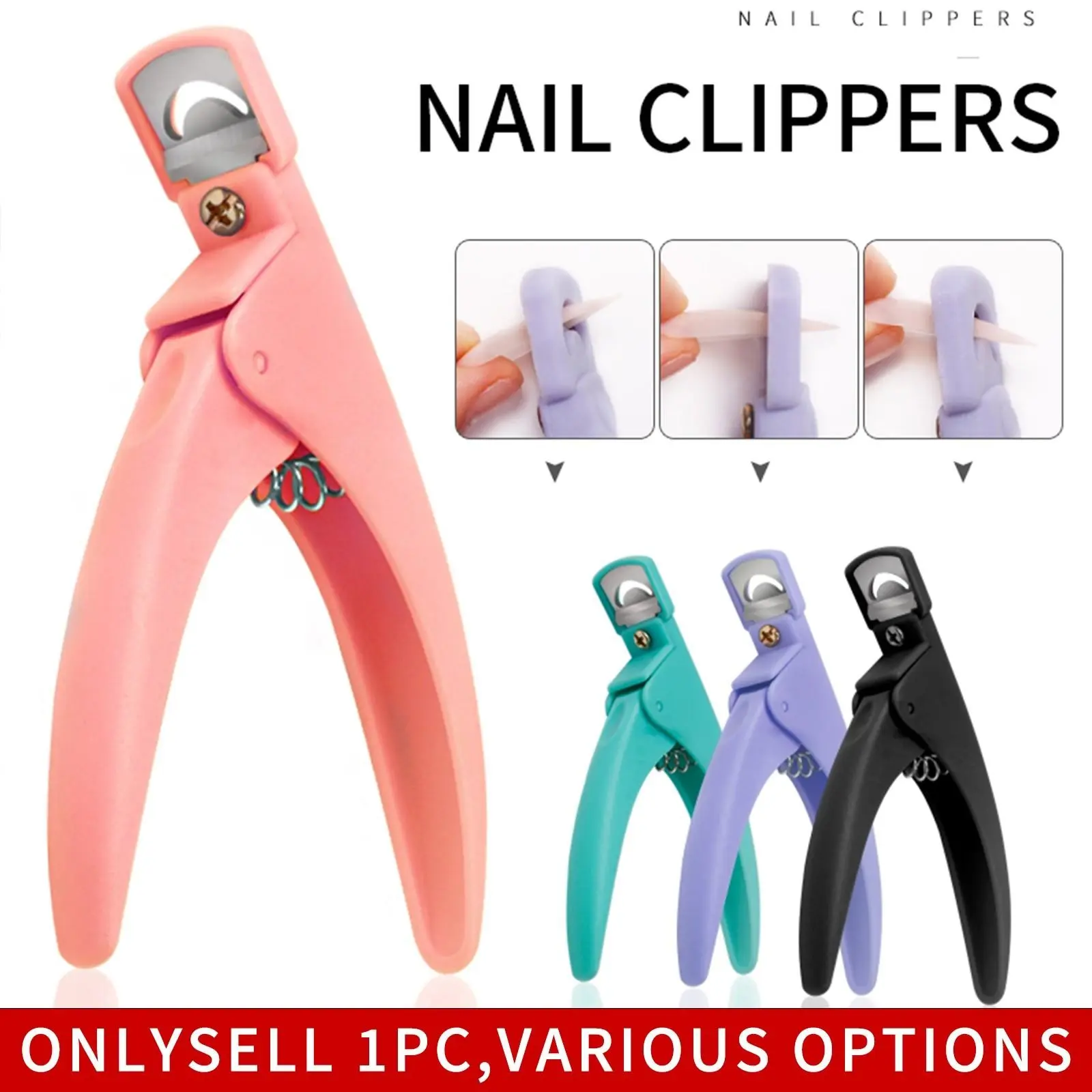 1Pc Professional Nail Art Edge Cutter, Metal Manicure Tool for Acrylic, Gel, and False Nail Tips - Precision Trimming and Shaping, Nail Tech Supplies , for toenail& foot clean