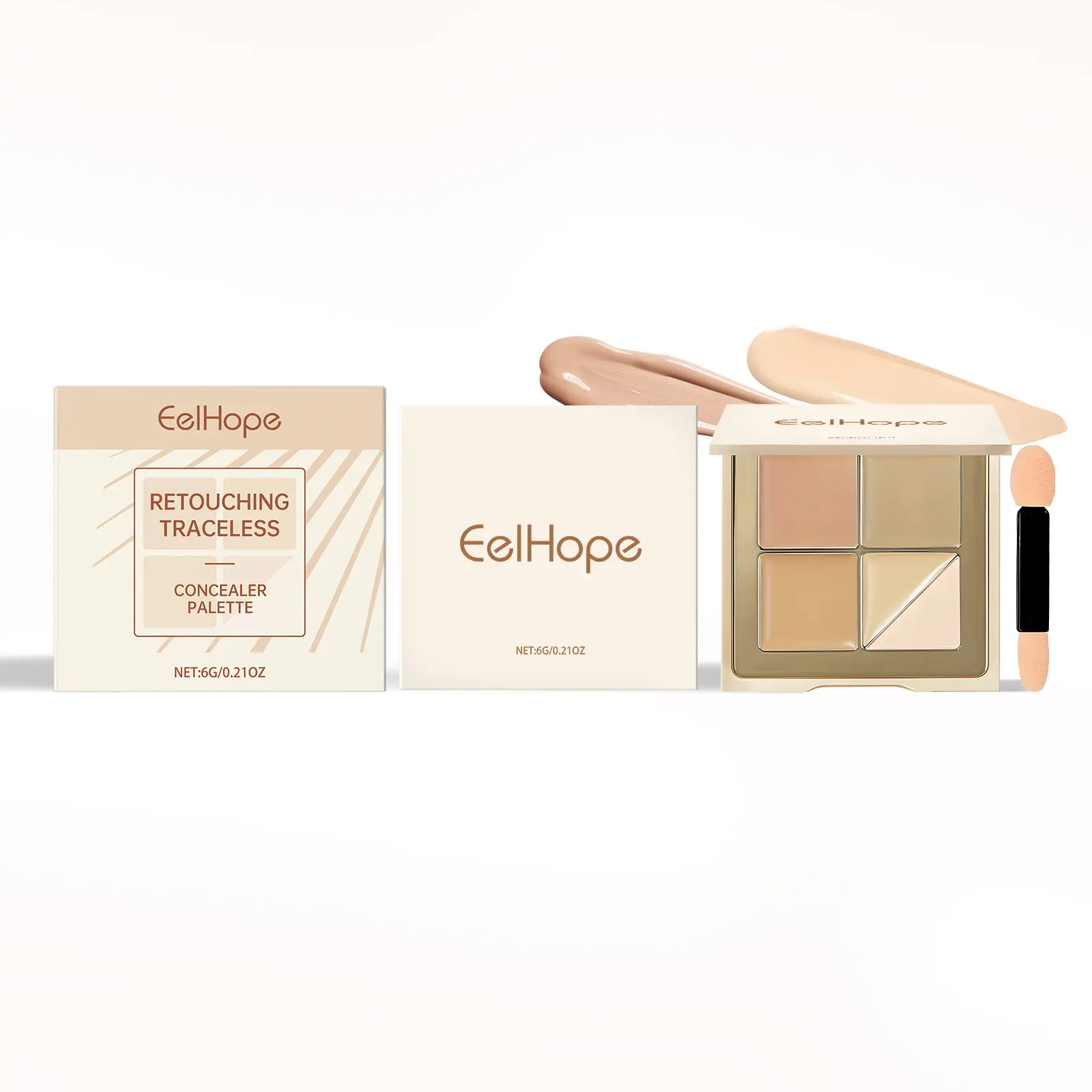 Eelhope Whitening Concealer Tray Powder Delicate Natural Light Cover Soft Moisturizing Skin Moisturizing Concealer Tray