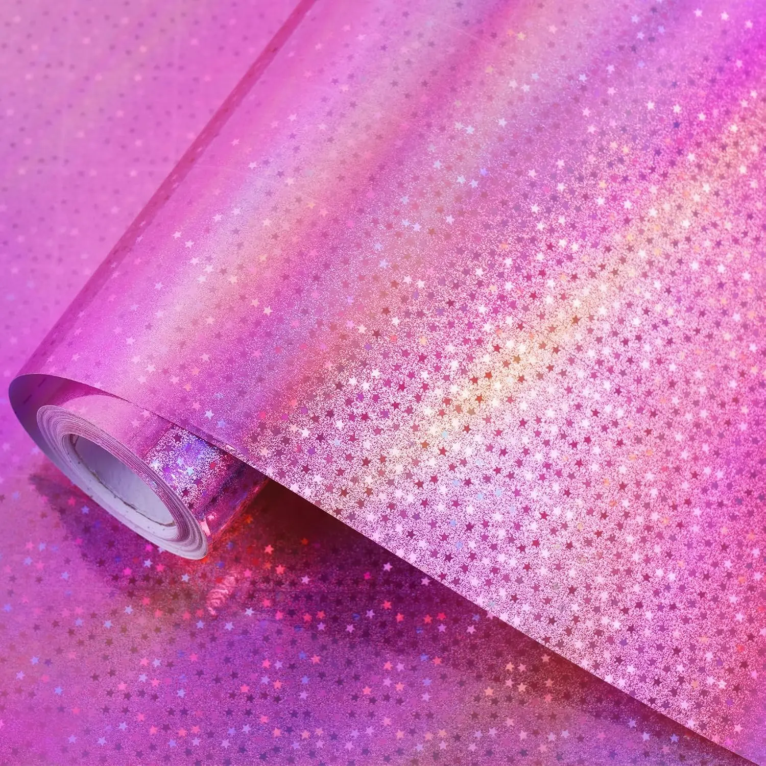 Wrapping Paper Roll, 17Inch × 32.8Feet Metallic Holographic Iridescent  Wrapping Paper for Birthday, Wedding,  Shower, Bridal Shower, Christmas