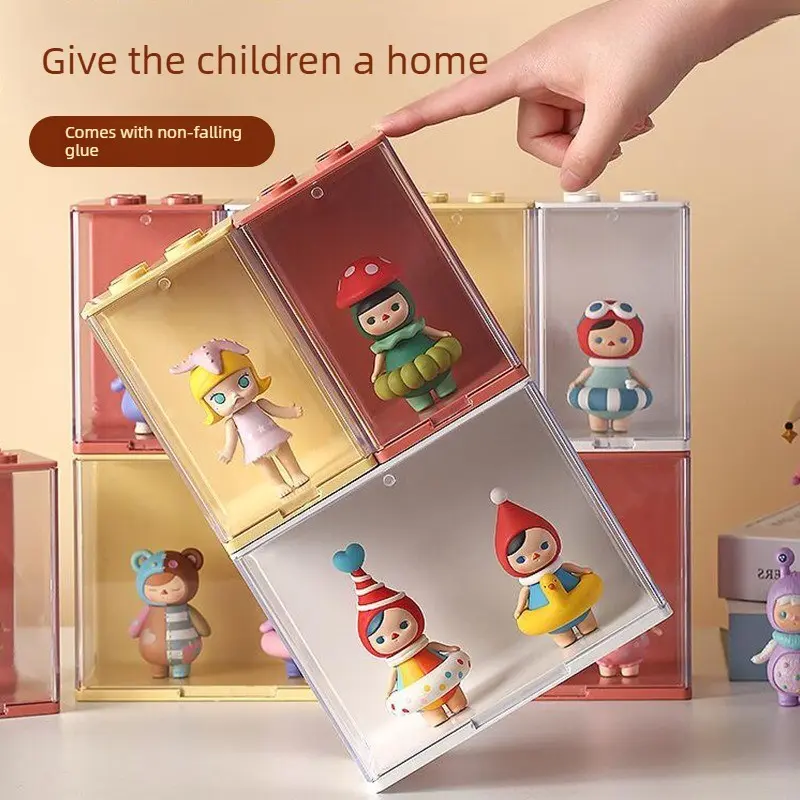 Acrylic Display Box for 12cm Figures, Transparent Large Storage Case, Bubble Tea Figure Organizer, Perfect for Collectors