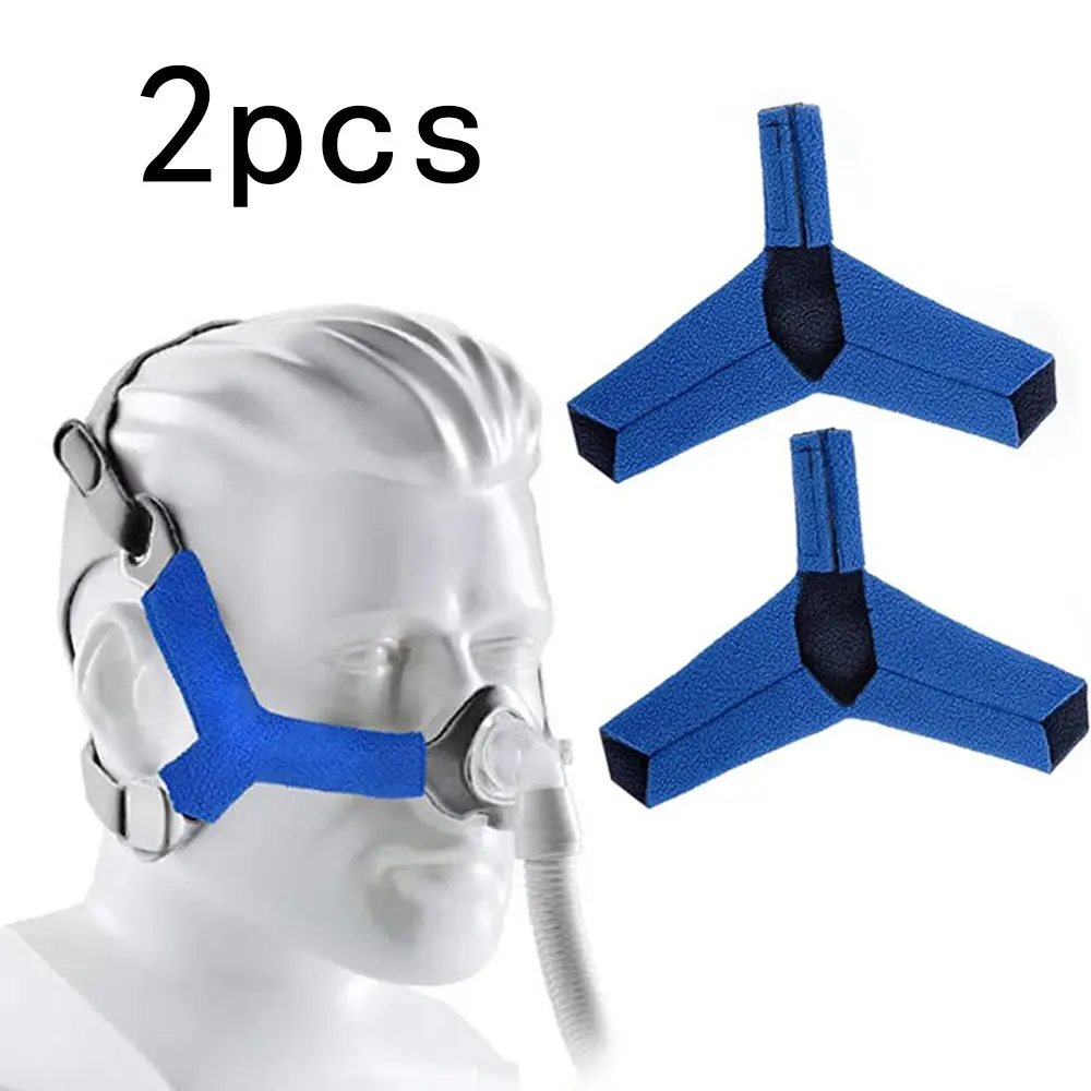 2 PCS reusable blue Y shaped tube cover, soft, breathable and pressure reducing design, ventilator face cover with protective pad to reduce pressure marks and improve wearing comfort