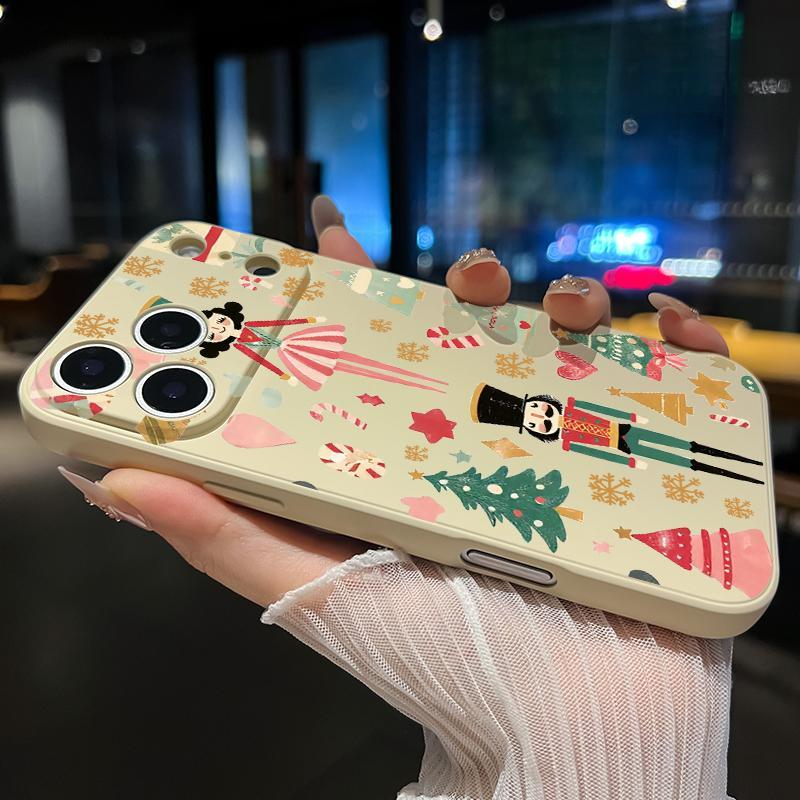 Nutcracker Christmas Dream Pattern Straight Edge Phone Case for iPhone 17 15 16 14 Pro Max 13 12 11 XS Plus Air Shockproof Full Camera Protection Durable Slim Liquid Silicone Cover Smartphone Casing Nutcracker Christmas Dream Pattern Straight Edge Phone Case for iPhone 17 15 16 14 Pro Max 13 12 11 XS Plus Air Shockproof Full Camera Protection Durable Slim Liquid Silicone Cover Smartphone Casing