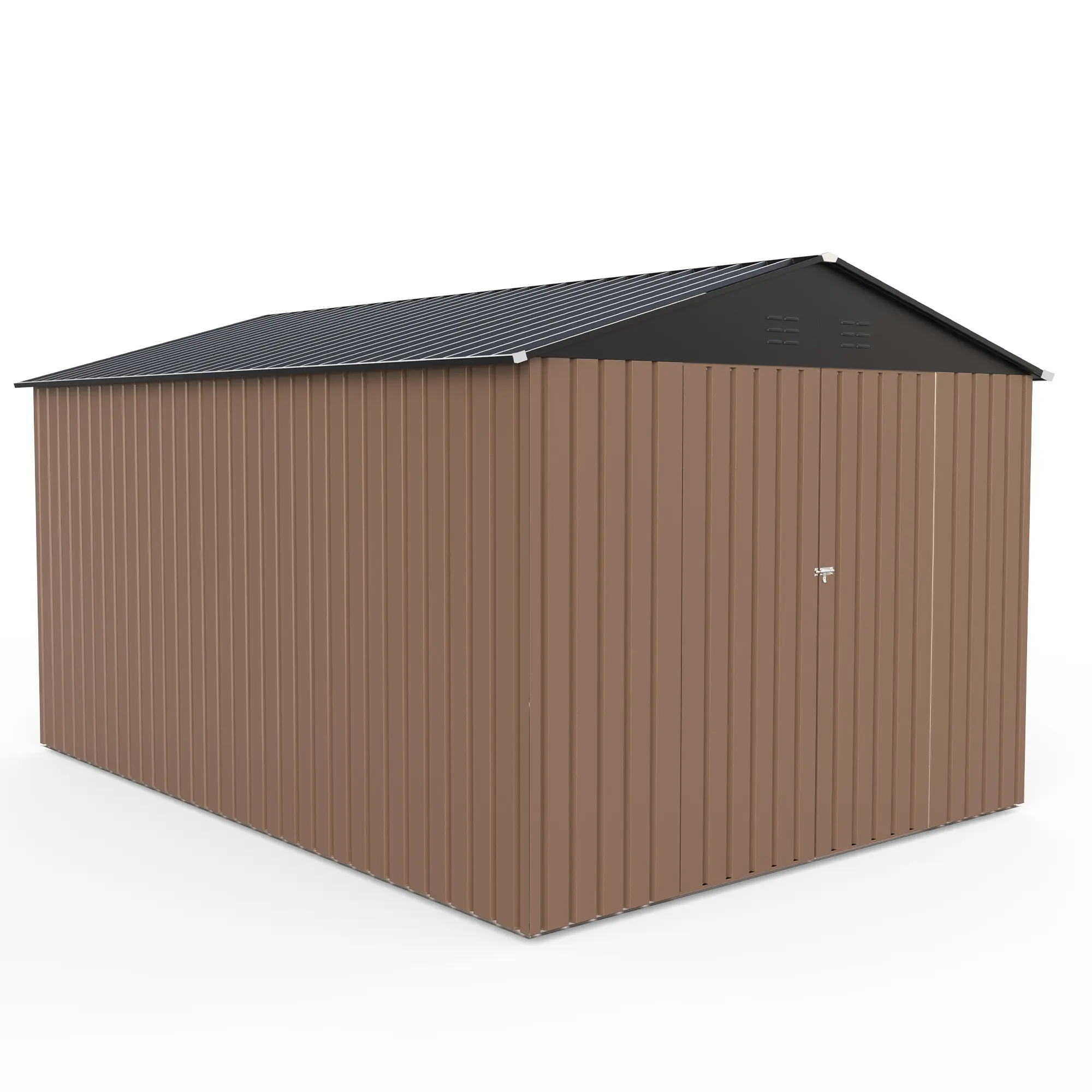 8 x 12 Ft Outdoor Storage Shed, Metal Garden Shed with Updated Frame Structure, Tool Sheds with Lockable Doors,Bike Storage Shed for Backyard Garden Patio Lawn