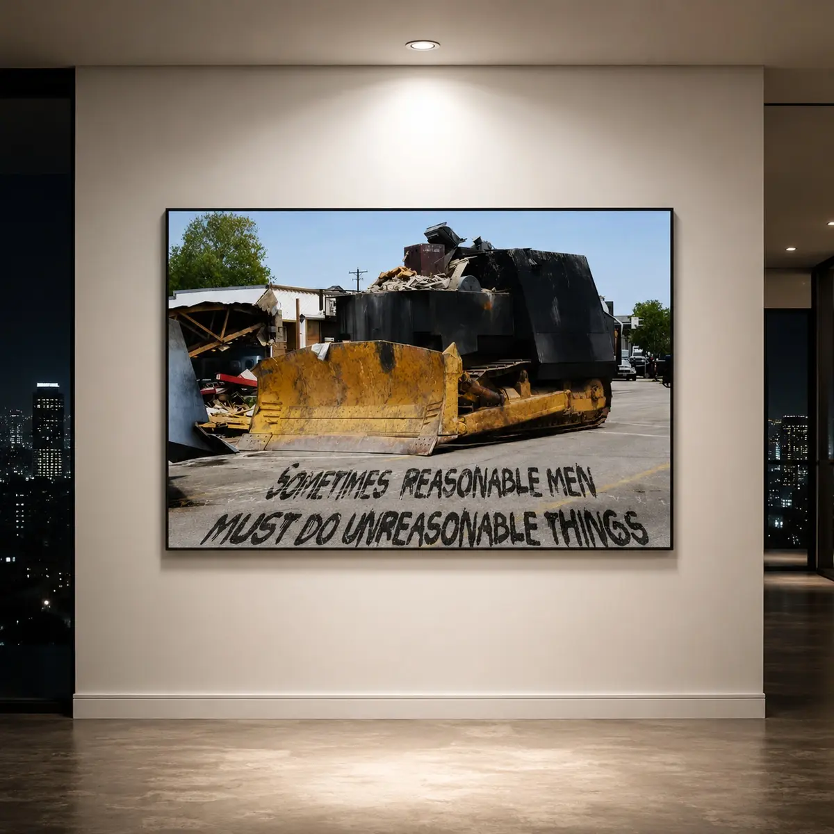 Heemeyer Demolition Inc. Poster, Vintage Marvin Heemeyer Graphic Wall Art, Heavy Equipment Print, Industrial Garage Decor, Man Cave Wall Decor, Bulldozer Art, Construction Equipment Decor, Mechanical Wall Art, Gift for Him, Made in USA