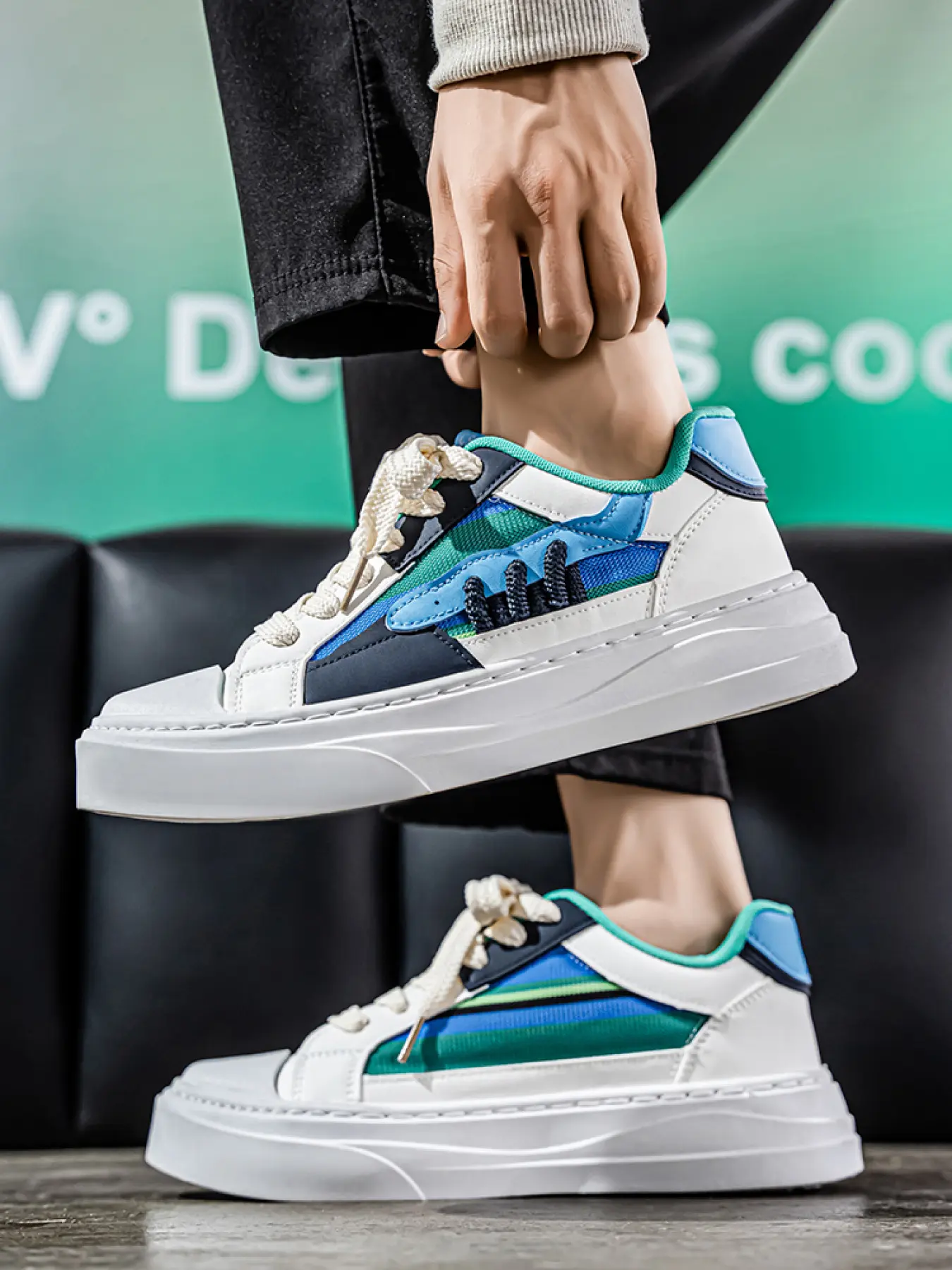 New men's shoes, German training shoes, niche design, color blocking, college style, dad shoes, youth sports, internet famous trendy shoes