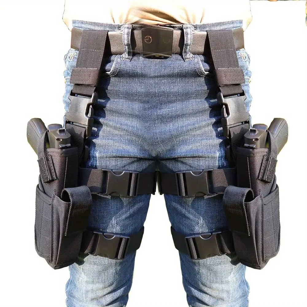 Drop-Leg Pistol Holster – Right-Hand Tactical Airsoft Thigh Holster (Upgraded Adjustable Version) gun accessory
