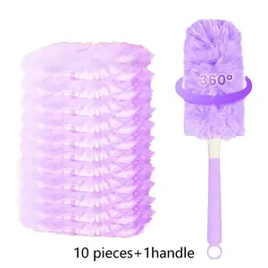 Disposable Electrostatic Dusters with Handle, Replaceable Heads for Home, Car, Electronics, Keyboard, Furniture Cleaning