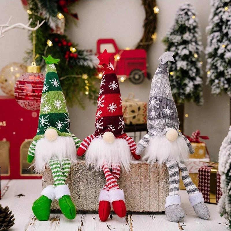 Cute Elf Design Hanging Light, 1 Count/3 Counts Creative Long-legged Doll Hanging Decor, Home Wall Decor Supplies for Living Room Bedroom, Great for Holiday Decoration Fireplace Window Decoration, Christmas Decoration, Decorative Ornament