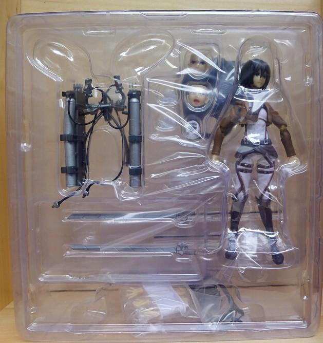 Figma 3 Style Attack on Titan Anime Shingeki no Kyojin Scouting Legion Levi Boxed PVC Action Figure Model Toy Gift