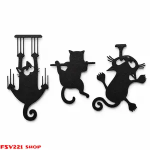 Funny Cat Metal Bookmark Hollow Black Kitty Silhouette Bookmark, Creative Hanging Cat Page Marker, Unique Metal Book Clip for Reading Lovers - Ideal for Book Lovers Gift, School Stationery, Reading Marker & Bibliophile Present