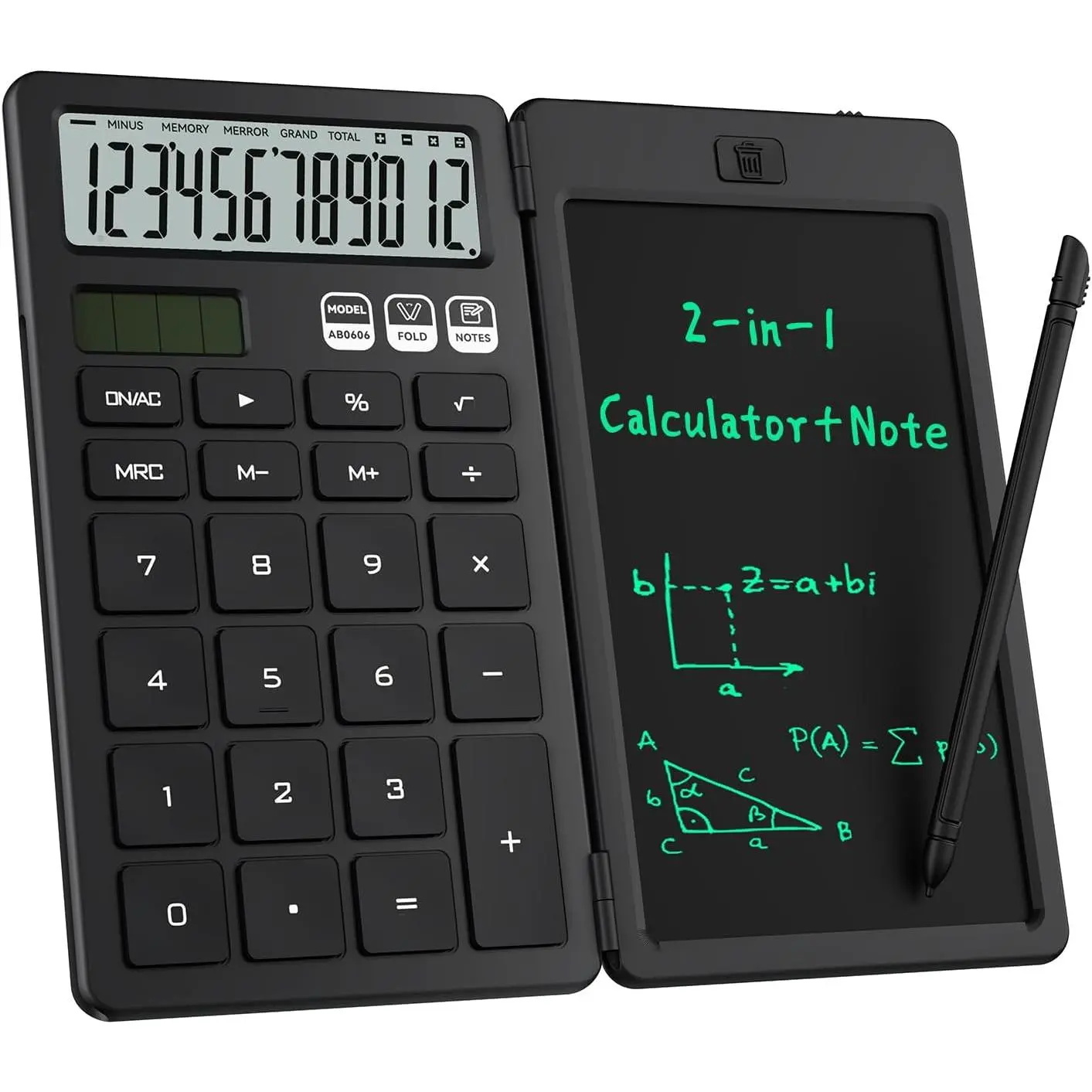 Desk Calculator with Erasable LCD Notepad Calculators  Desktop  Calculators for Middle School Cute Pocket Simple Calculator Office Desk Accessories Supplies  Office Essential Big Button