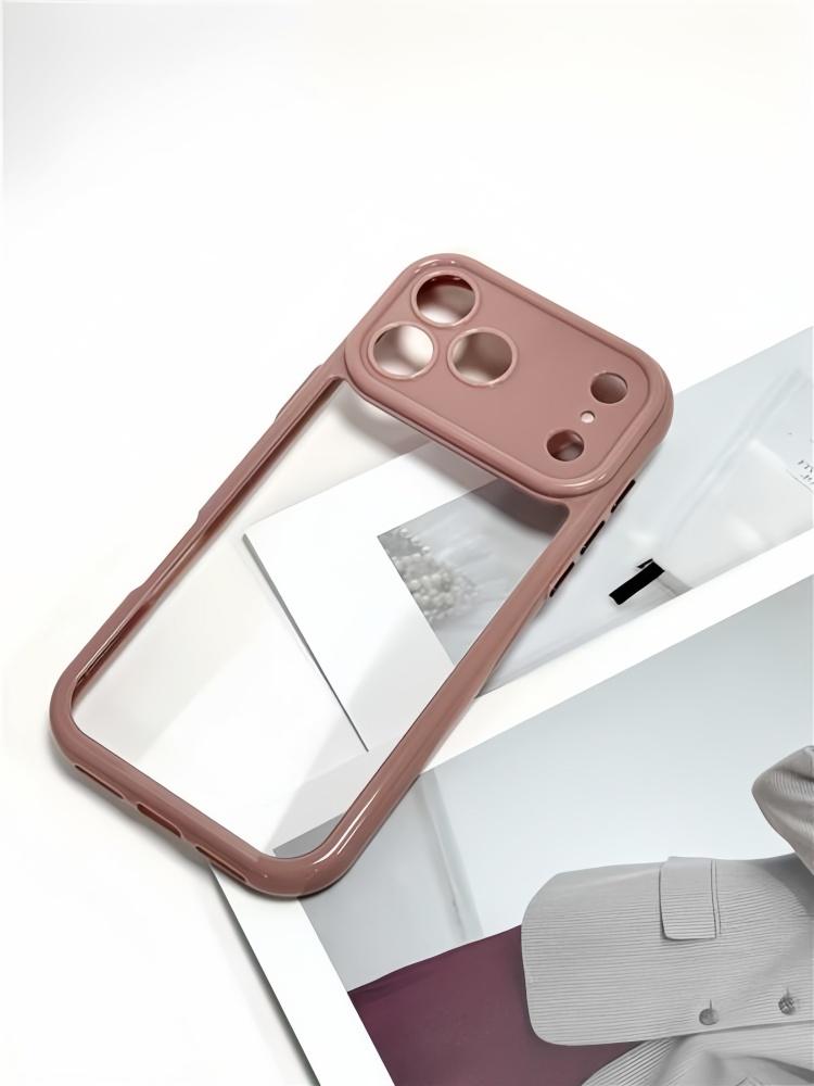 Premium Large Camera Window Clear Phone Case for iPhone 17 Pro Max/16 Plus/15 14 13 12 Pro, Soft TPU Bumper Anti-Scratch Shockproof Protective Cover in Multiple Solid Colors