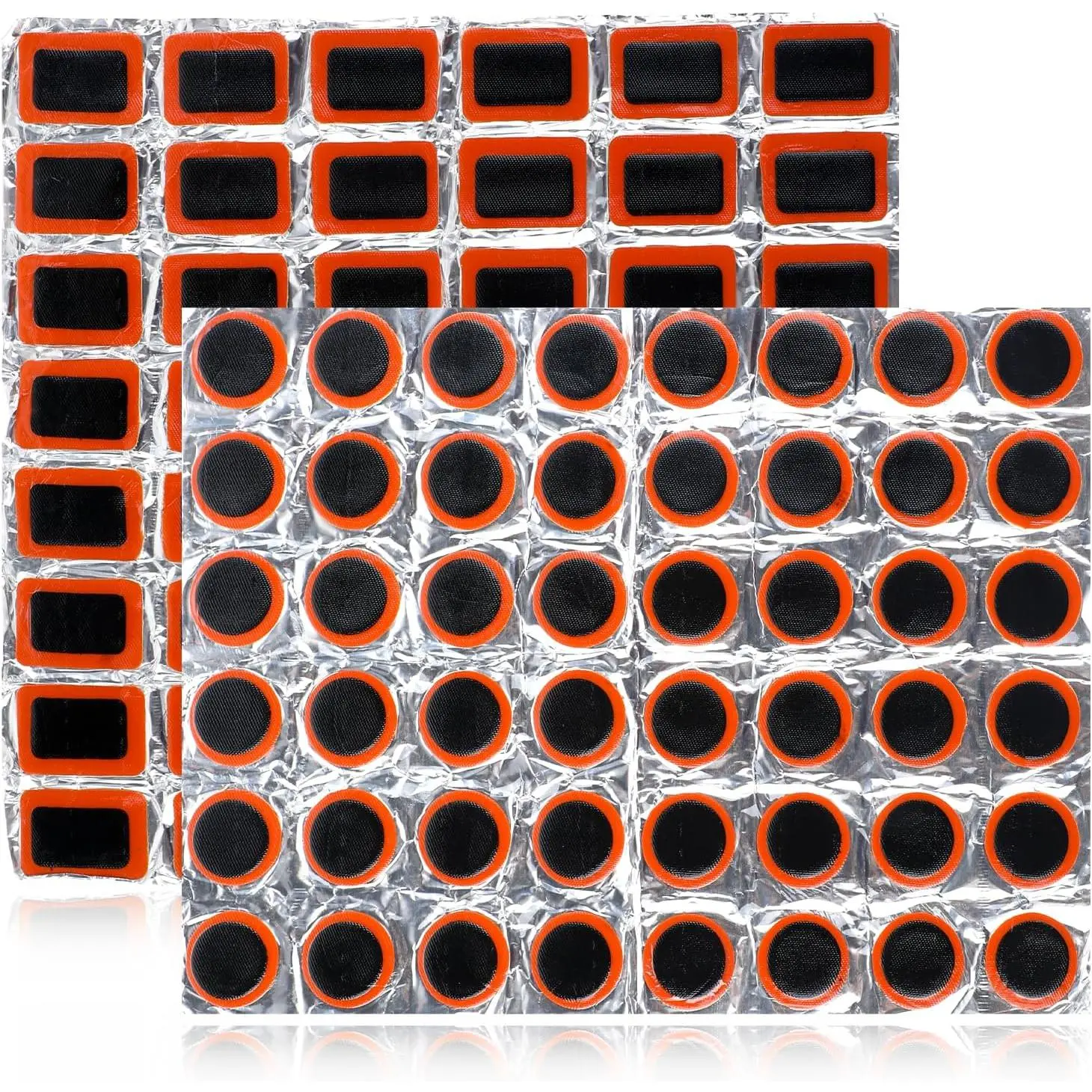 96 count Rubber  Tire Patches, Rubber Patch Outdoor Cycling  Tire Tool,  Inner Tube Puncture Patch for  BMX Cycling MTB Road Mountain  A3 (Without Glue)