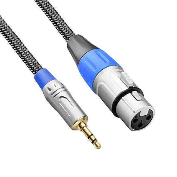 XLR to 3.5mm (1/8 inch) Microphone Cable, XLR Female to Mini Jack Aux Mic Cord for Camcorders, DSLR Cameras, Computer Recording Device and More - (3) Feet,Protective,Case,HDMI,Splitter,Ultra,Android Smart TV Box,tall,tr,AirPods,Multi-Function Cleaning Kit