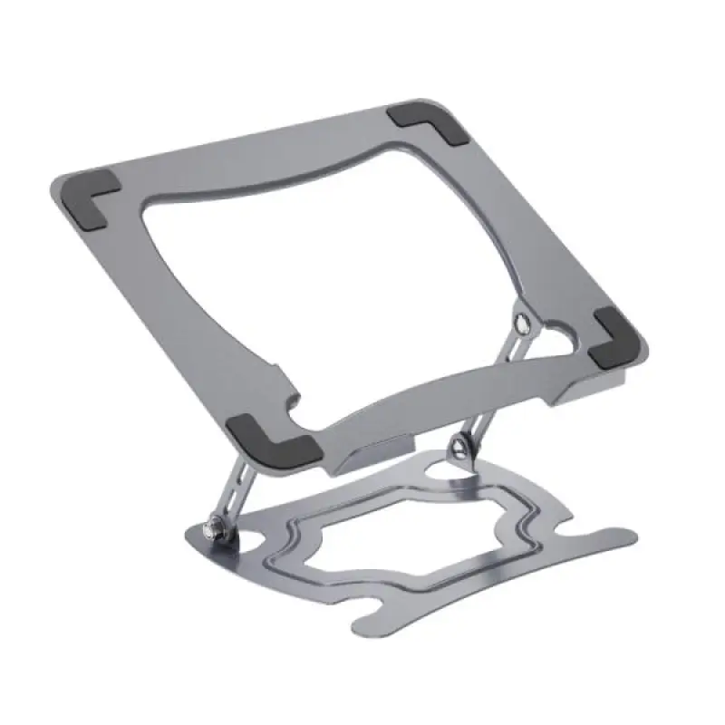 Adjustable Foldable Laptop Stand, Portable Aluminum Notebook Riser with Open Frame Ventilation and Anti-Slip Pads for Desk, Home Office and Travel