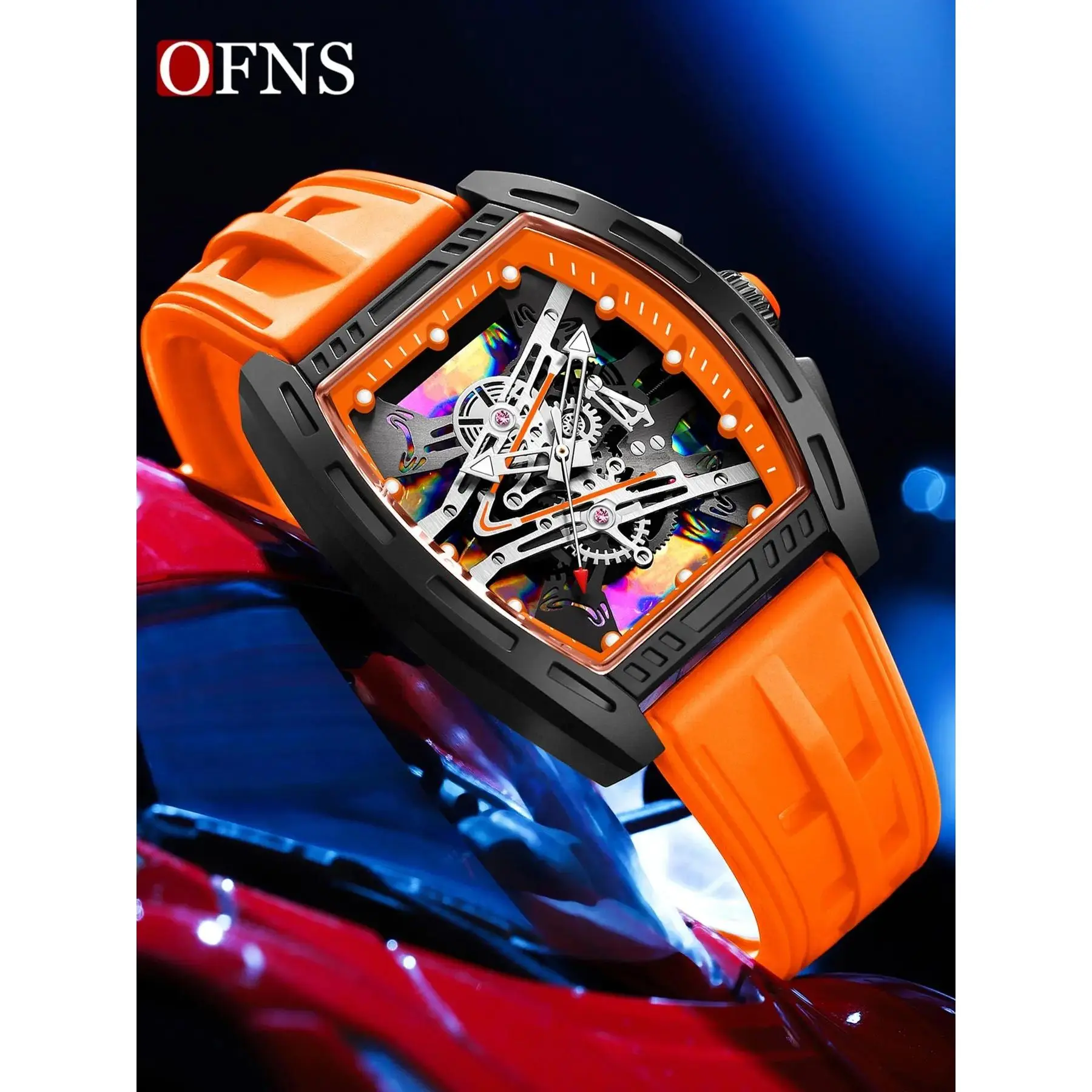 Mens Bucket Shaped Quartz Watch Luminous Waterproof Casual Sports Trendy Multifunctional Calendar Gift Box