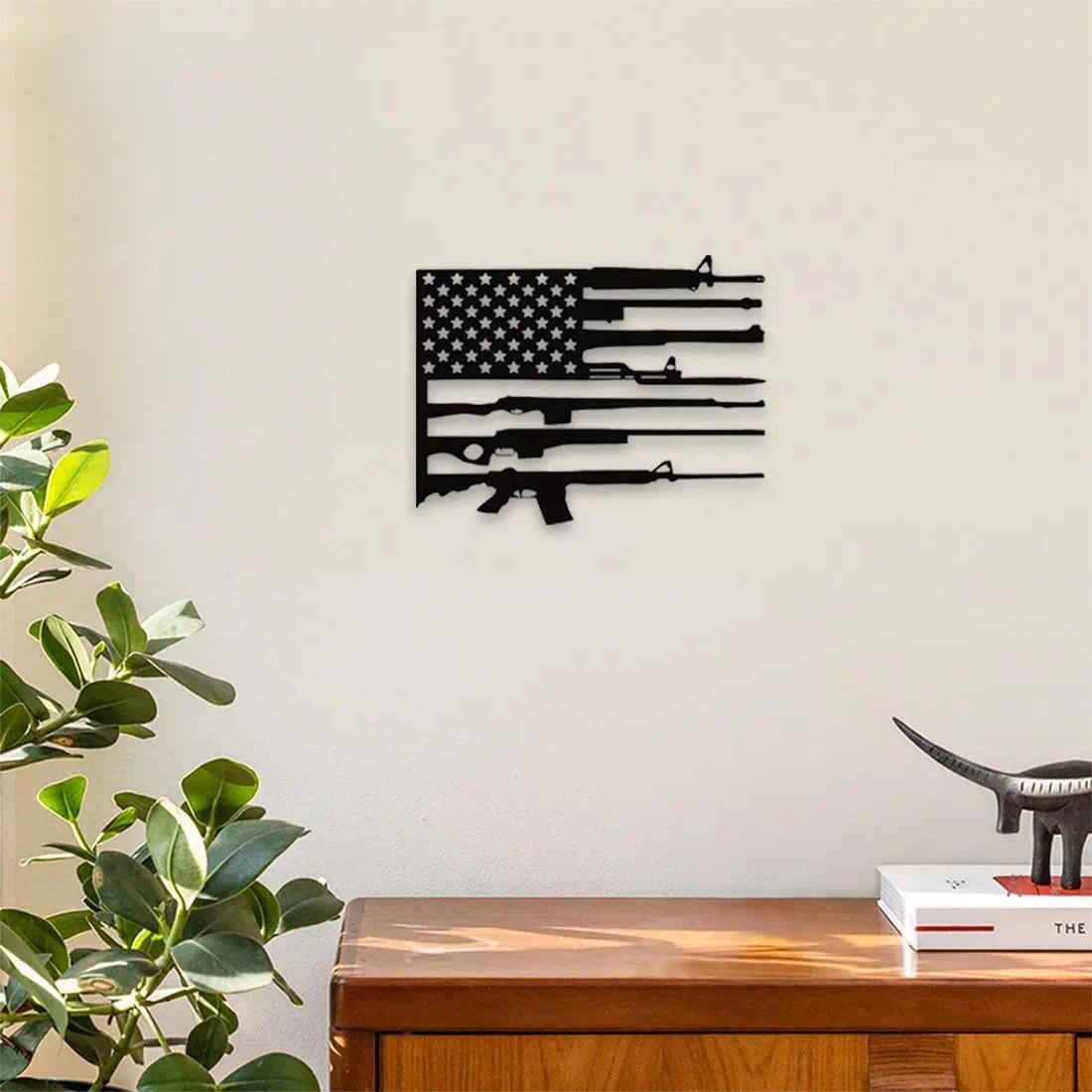 American Flag Metal Wall Art, Personalized Patriotic Decor for Independence Day accessories , Perfect for Home and Lovers of America