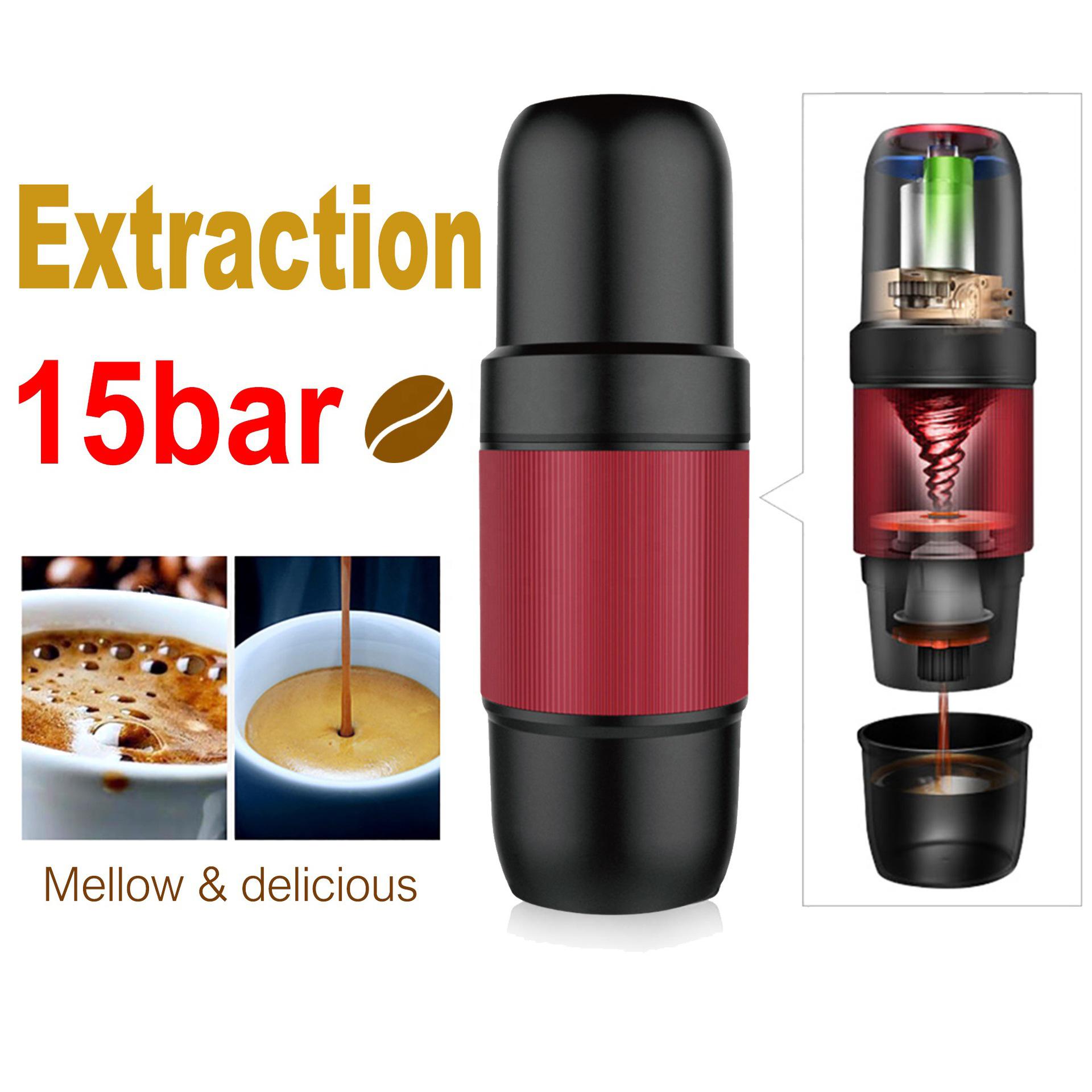 Portable hand-press coffee machine, Italian electric espresso cup, outdoor powder capsule portable coffee maker