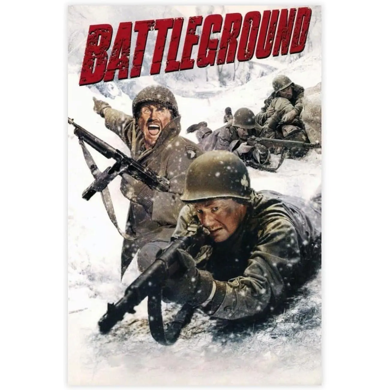 Battleground 90s Old Movie Canvas Print Artwork, 2-Piece Wall Decoration for Bedroom, Office Gift (Home Decor Poster), Artistic