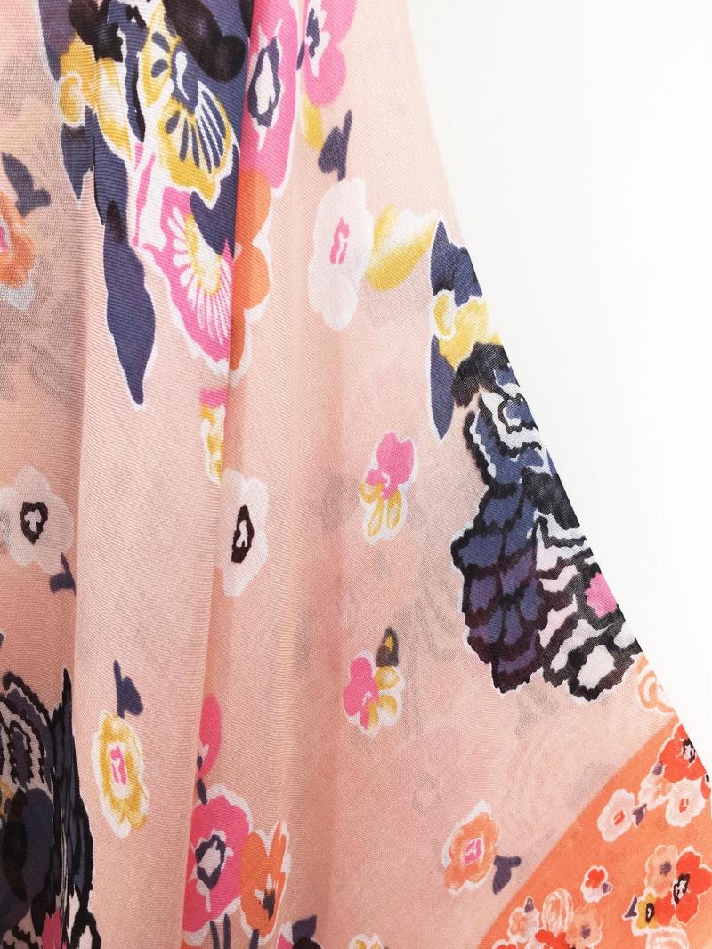 Women's Floral Print Kimono, Casual Open Front Cover Ups Outerwear for Beach Vacation, Ladies Clothes for All Seasons, Clothing, Womenswear