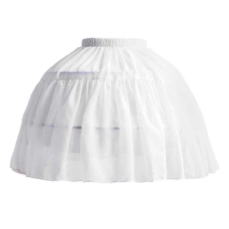 Women Girls Ruffled Short Petticoat Solid Fluffy Bubble Tutu Skirt Puffy Half Slip Prom Crinoline Underskirt No Hoop