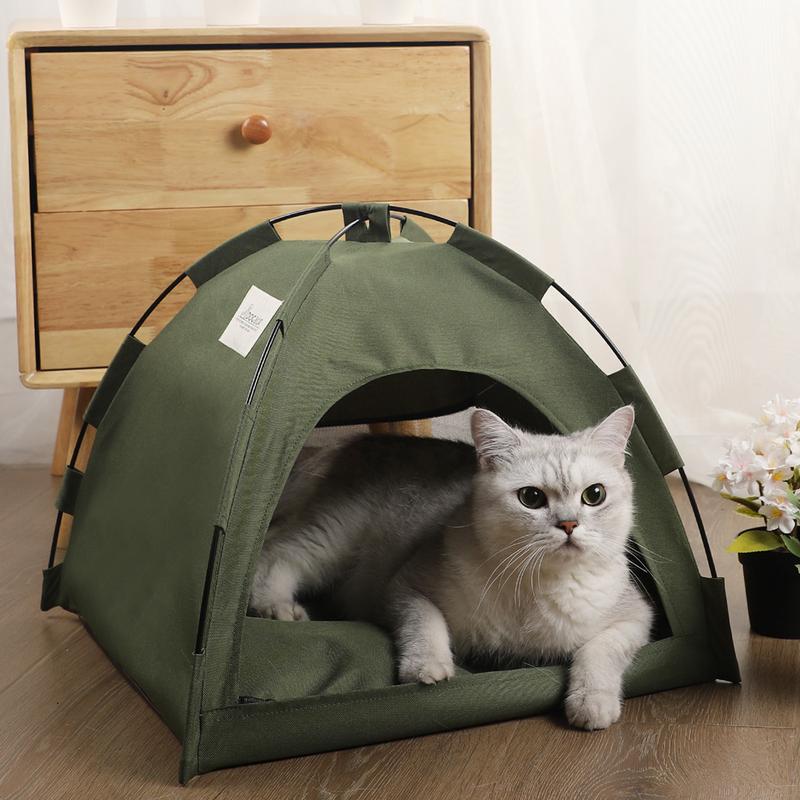 Foldable Pet Tent -Indoor Bed With Double-sided Cushion - Pet Tent for Cats ,Puppies, Rabbits, Guinea Pigs, Hedgehogs, and Other Small Animals,Cat House Foldable Pet Tent -Indoor Bed With Double-sided Cushion - Pet Tent for Cats ,Puppies, Rabbits, Guinea Pigs, Hedgehogs, and Other Small Animals,Cat House
