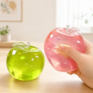 2-Piece Super Slow-Rising Mochi Apple Squishy Lucky Blind Mystery Surprise Box, Soft Squeeze Sensory Fidget Toy, Anti-Anxiety Stress Reliever Portable Desk Travel Toy, Classroom Prize Birthday Party Exchange Gift for Kids Teens Adults