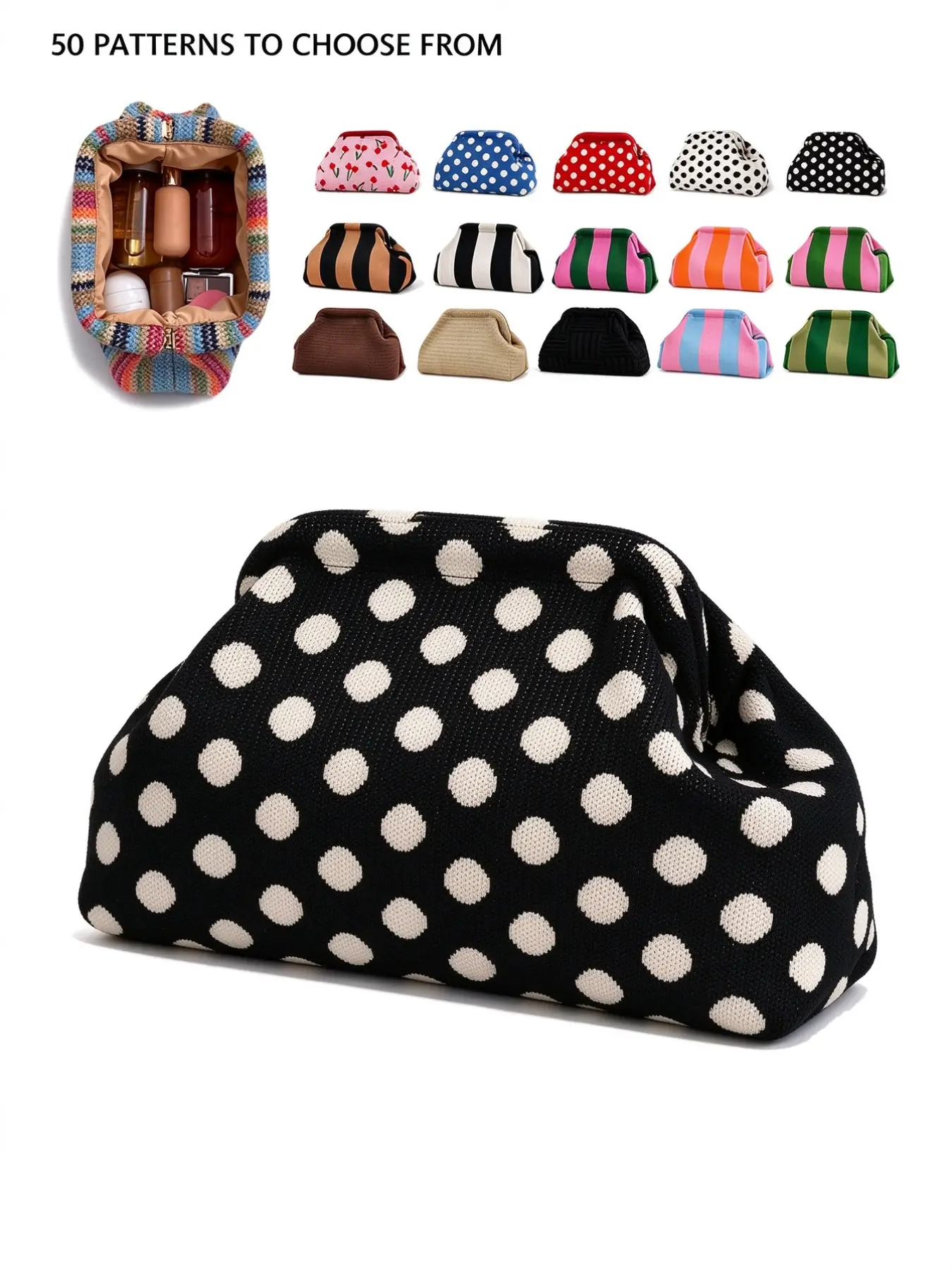 Compact, lightweight, versatile handheld bag, cute retro contrasting dumpling bag, niche design, personalized red daily use bag, versatile cloud bag, Fashion bags, suitable for shopping, commuting, daily outings