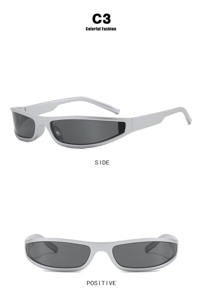 Y2K Wrap Around Futuristic Sunglasses for Women Men | UV400 Protection 2000s Cyberpunk Sport Sunglasses, Trendy Slim Shield Shades for Streetwear Festival Daily Wear