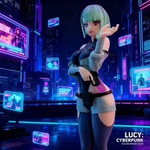 New Game Anime KO Cyberpunk Edgerunners Runner Lucy Figure Model Statue Collectible Gift for Fans