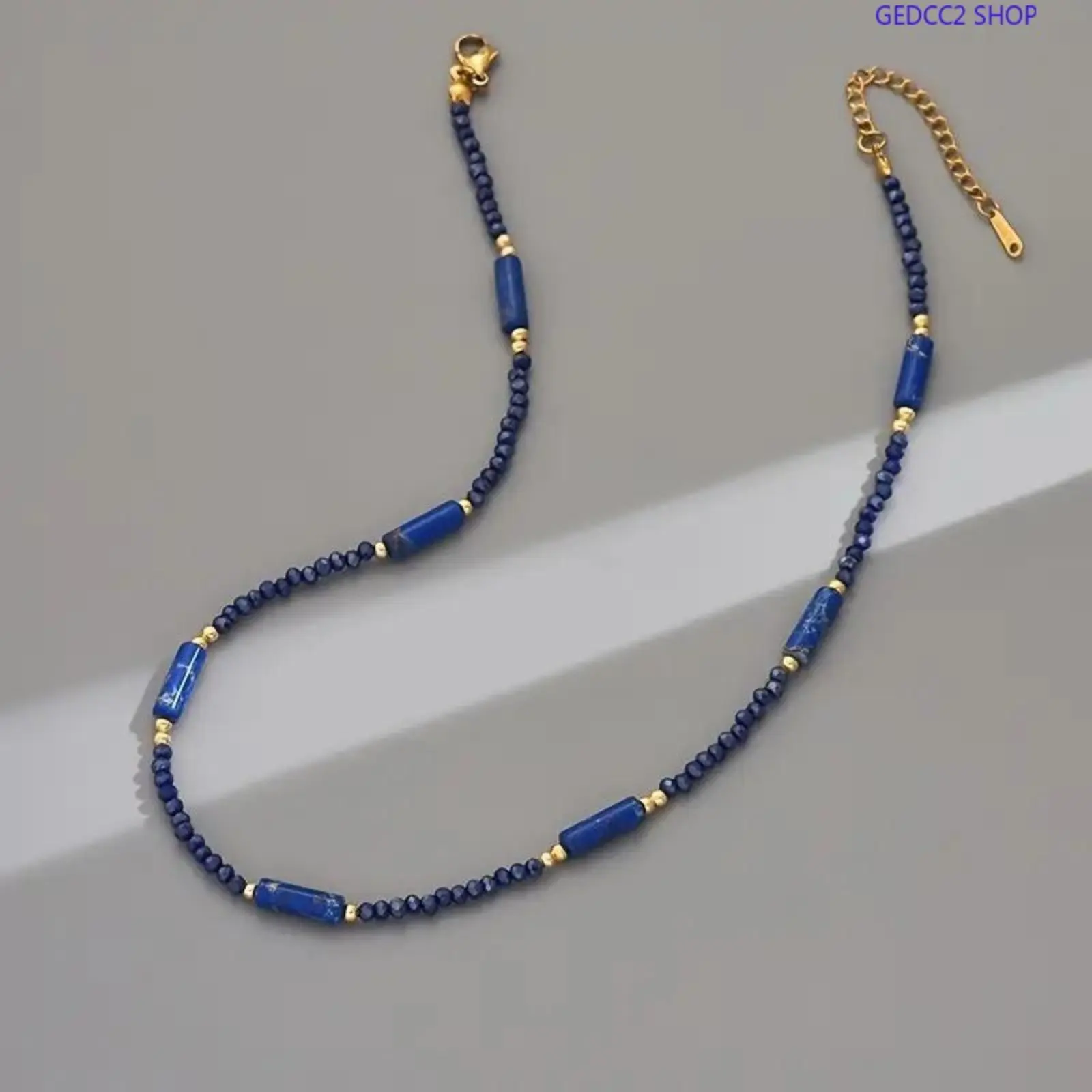 Women’s Heart Pendant Beaded Chain Necklace, Colorful Crystal Boho Jewelry, Gold Chain Accessory for Summer Outfits, Beach Style (Sports & Outdoor Camping Hiking Hammock Companion)