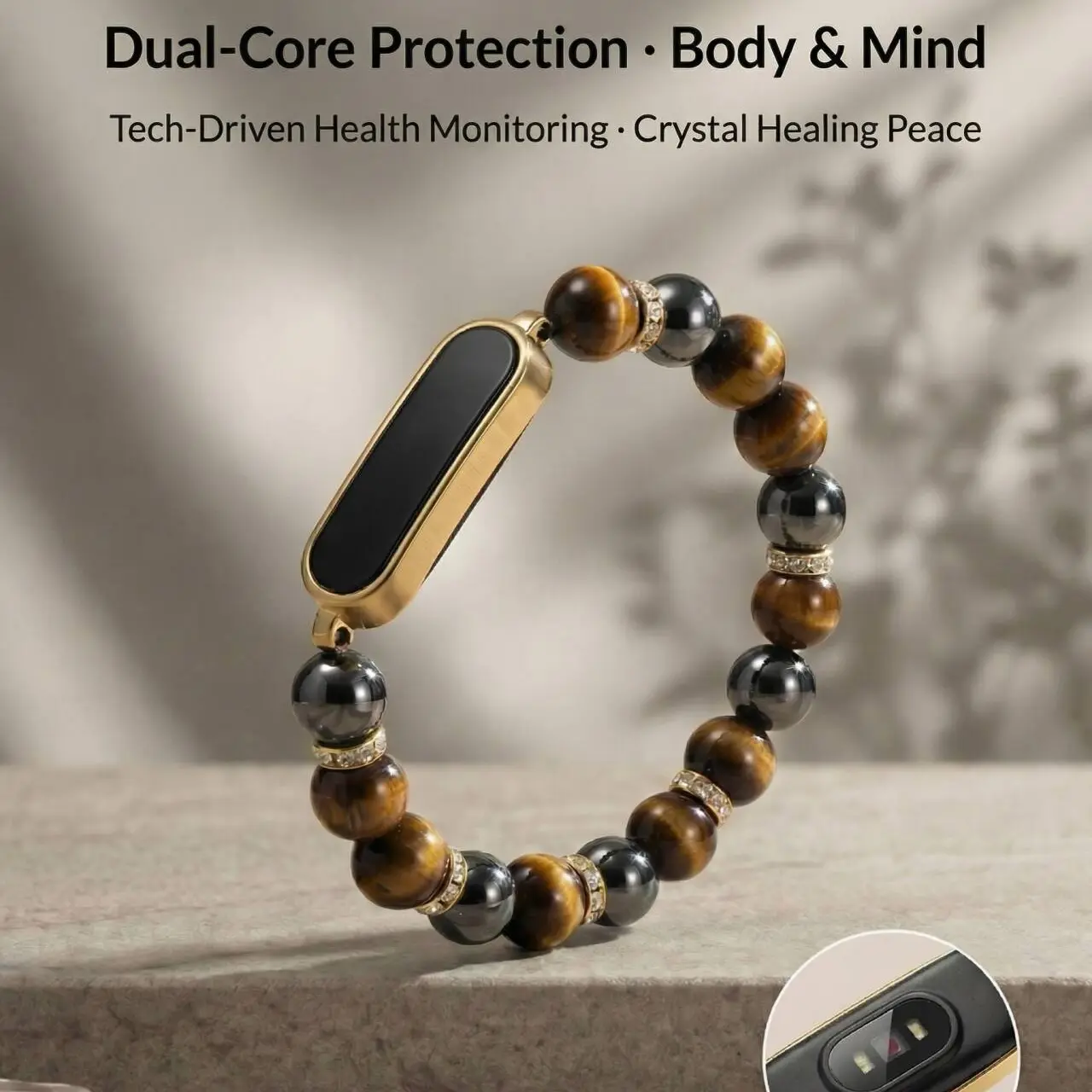 Smart Fitness Wristband for Women, IP68 Waterproof, Heart Rate & Sleep Tracking, Jewelry Watch Function, Health Monitoring Device